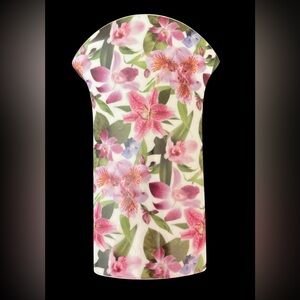 Formalities by Baum Brothers Lilies Chintz Collection Large 9” Tall Vase VTG 90s